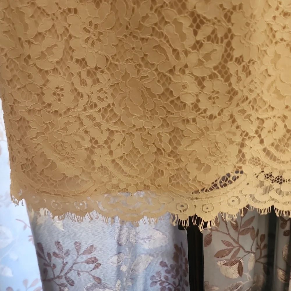 J. Crew Cream Lace Ruffle Collar Blouse - Picture 3 of 7